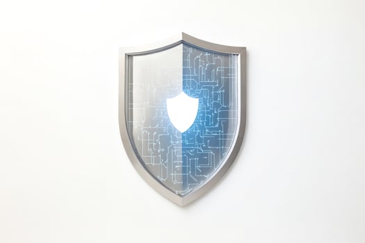 Digital Shield with Circuit Board Pattern photo