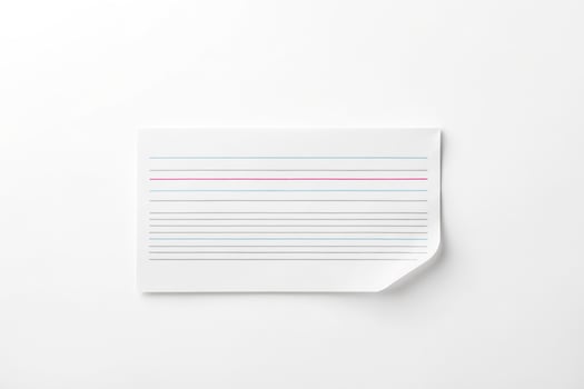 Blank Lined Paper with Folded Corner photo