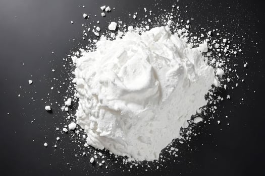 White powder on a black background photo