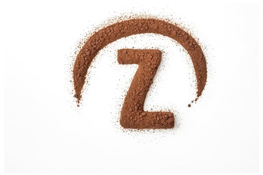 Letter Z Made From Cocoa Powder photo