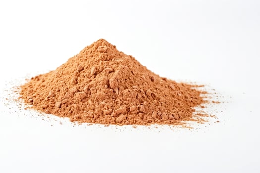 Heap of Cocoa Powder on White Background photo