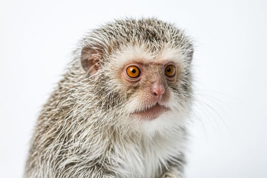 Close-up of a Pygmy Marmoset with Orange Eyes photo