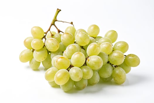 Green Grapes on White Background photo