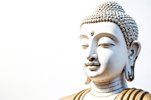 Close-up of a serene Buddha statue photo