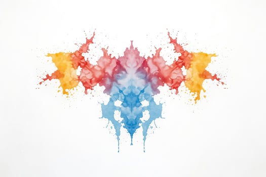 Colorful Watercolor Splashes in Abstract Design photo