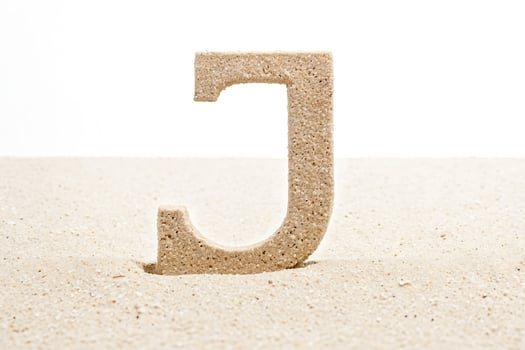 Sand Letter J photo