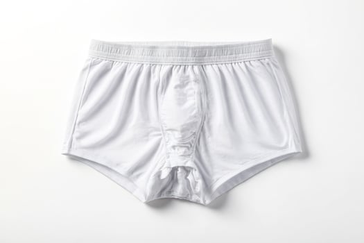 White Men's Underwear on White Background photo