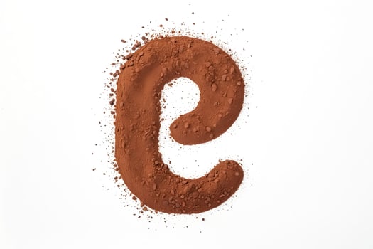 Cocoa Powder Letter E photo