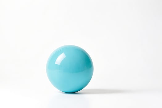 Blue Easter egg on white background photo
