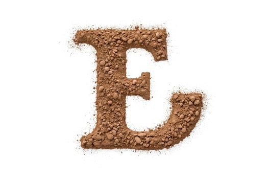 Cocoa Powder Letter E photo