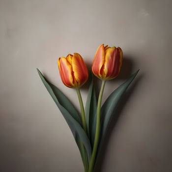 Beautiful tulip flower on a dark background tulips flower photo