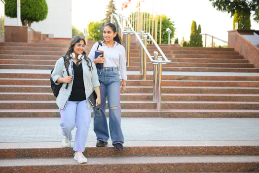 Group of Indian or Asian college students in the campus photo