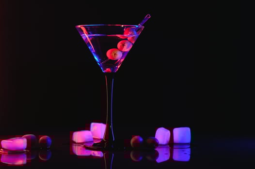 colourful coctail on the black background photo