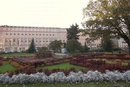 Park in Riga at autumn, Latvia, Europe. photo