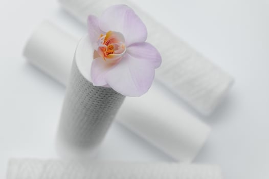 filter cartridges for water on a white background. Installation of reverse osmosis water purification system. photo