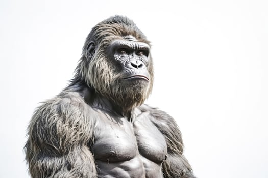 Close-up Portrait of a Powerful Silverback Gorilla photo