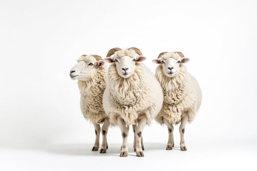 Three Sheep Standing Together photo
