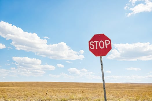 Stop Sign in a Field photo
