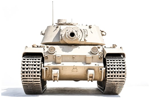 Rear View of a Military Tank photo