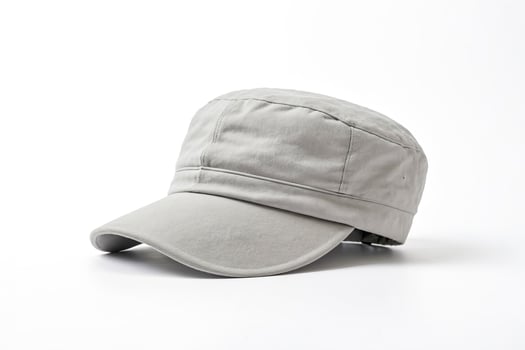 Grey Baseball Cap on White Background photo