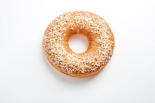 Coconut Donut on White Background photo