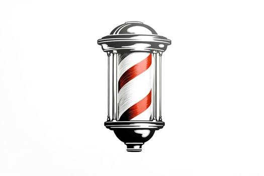 Vintage Barber Pole Illustration photo