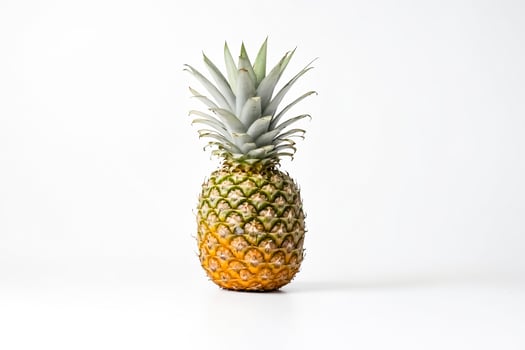 Fresh pineapple isolated on white background photo