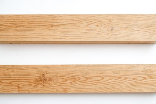 Two Wooden Boards on a White Background photo