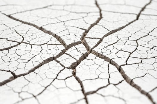 Cracked White Clay Soil photo