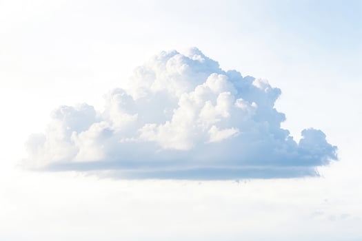 Single Cloud in Blue Sky photo