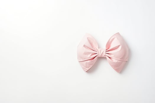 Pink Bow on White Background photo