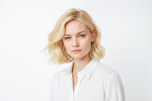 Portrait of a Young Woman with Blonde Hair photo