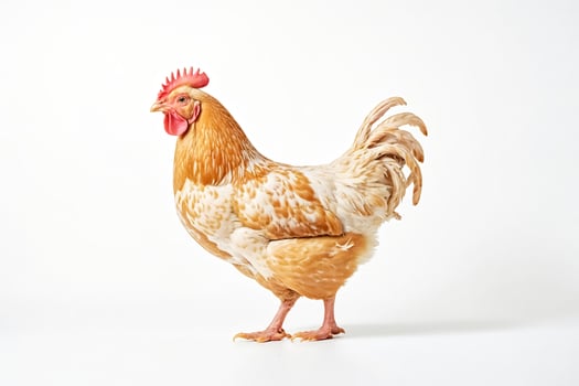 Golden Rooster on a White Background photo