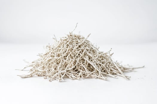 Pile of White Dried Branches on White Background photo