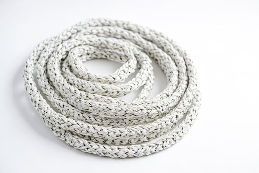 White Braided Rope Coil photo