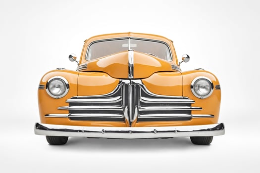 Classic Yellow Car Front View photo