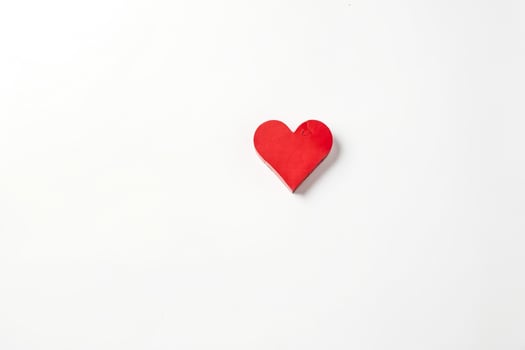 Red Heart on White Background photo