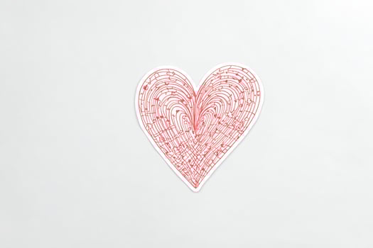 Pink heart shape with intricate pattern photo