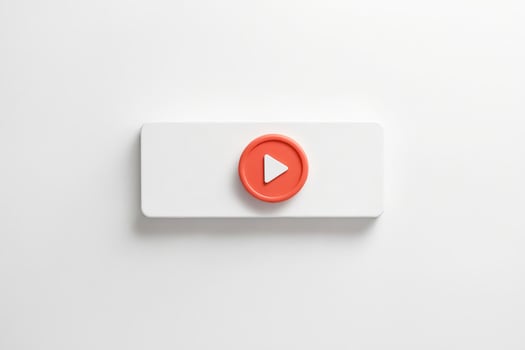Play Button on a White Background photo