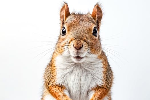 Squirrel Portrait with Big Eyes and Whiskers photo