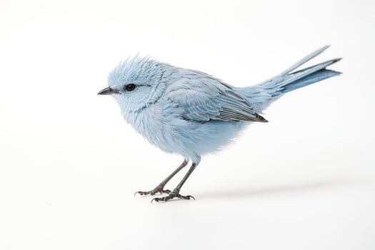 Blue Bird on White Background photo