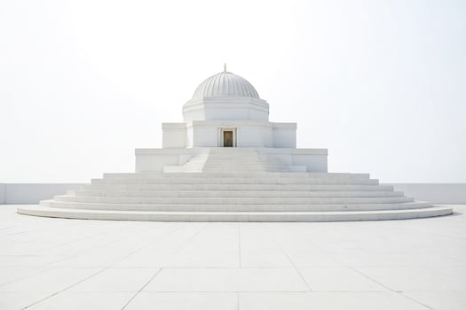 White dome building with steps photo