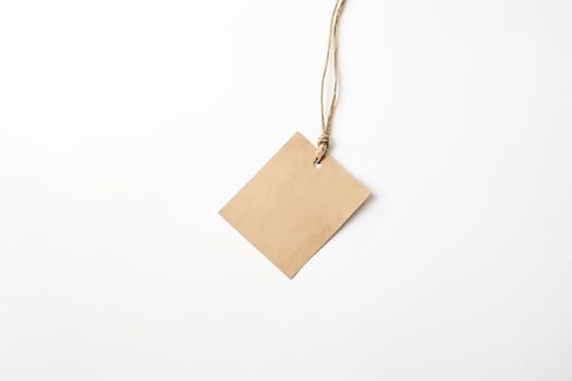 Blank Brown Paper Tag with Twine photo