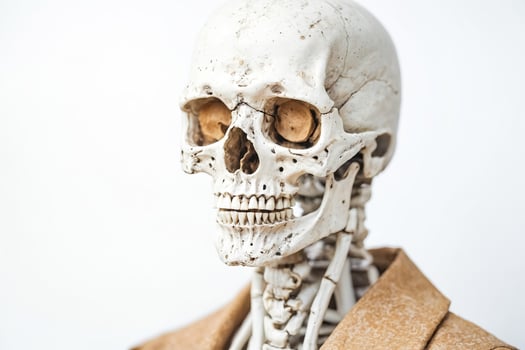 Skeleton head with teeth photo