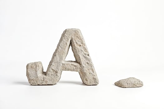 Stone Letter A photo