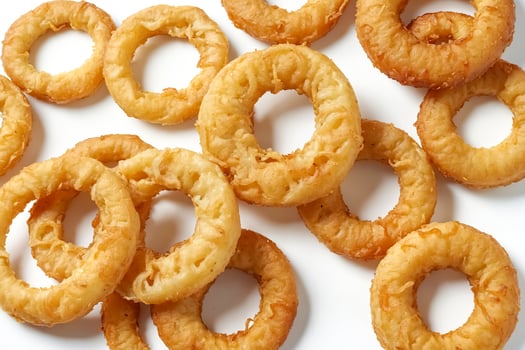 Closeup of Crispy Onion Rings photo