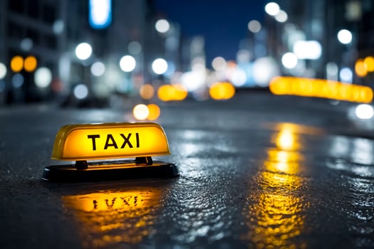Taxi Sign In The City photo