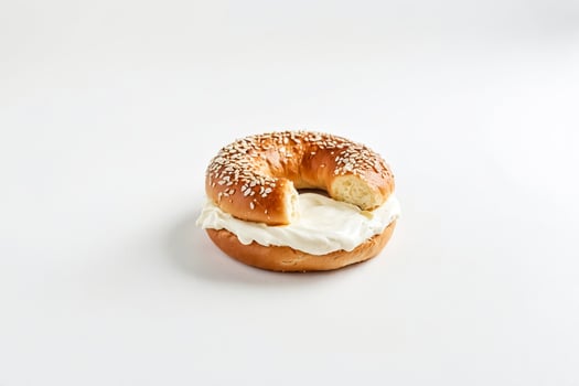 Sesame Bagel with Cream Cheese photo