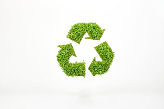 Green Grass Recycling Symbol photo