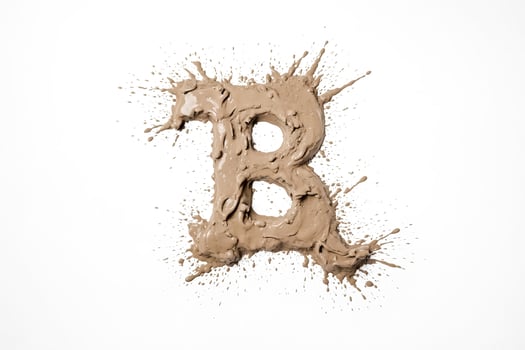 Mud Splatter Letter B photo